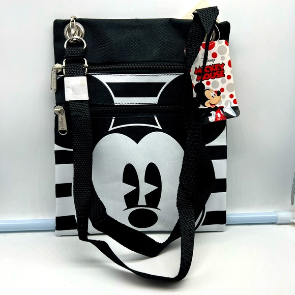 Disney Handbags - DISNEY New with tags Mickey Mouse black and white travel or shoulder bag